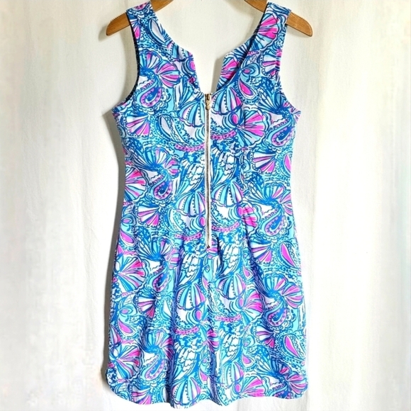 Lily Pulitzer Dress My Fans Print Sleeveless Mini Shift Dress - Picture 3 of 16
